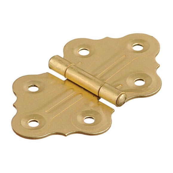 Gilded Gold Ornamental Butterfly Hinges - Picture 2 of 8